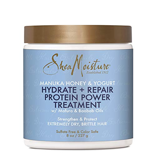 Shea Moisture Manuka Miel y Yogur Hidrata Plus Reparación Proteína Power, 8 oz
