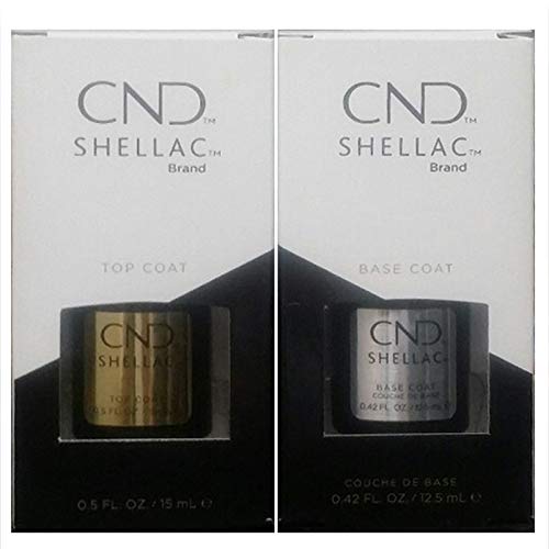 Shellac CND - Gel para uñas, de secado con UV, capa de base + capa de acabado, 12,5 ml, envase grande