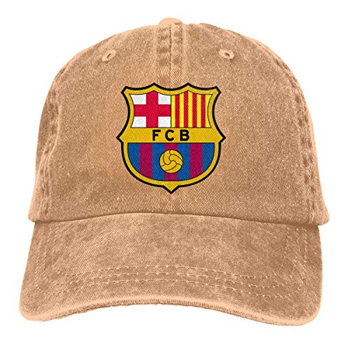 shenguang FC Barcelona Ajustable Vintage Lavado Denim algodón papá Sombrero Gorras de béisbol Sombrero para el Sol al Aire Libre