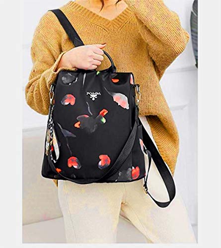 shepretty Mochila Impermeable para Mujer, AL911 Mariposaroja