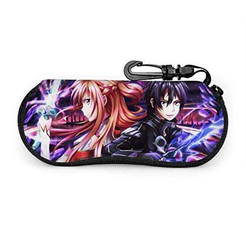 sherry-shop Sword Art Online - Gafas de sol multiusos suaves con clip para cinturón, estuche de neopreno ultraligero con cremallera, 17 cm × 8 cm