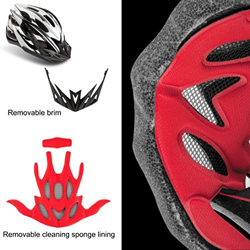 Shinmax Casco de Bicicleta con Visera Desmontable Casco de Ciclismo Sport Cascos de Bicicleta livianos para Hombres y Mujeres Protección de Seguridad Vial en Bicicleta