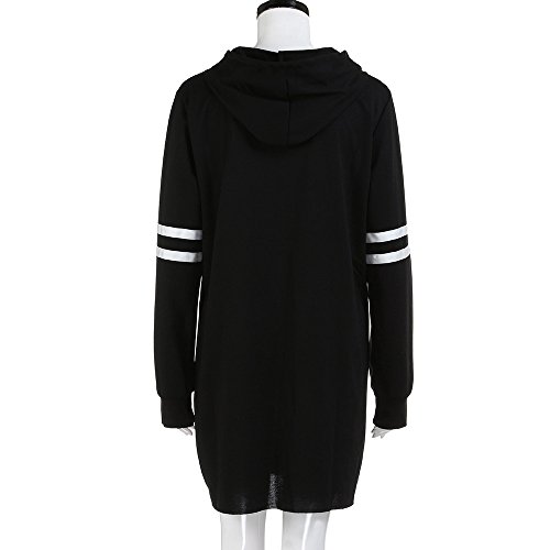 SHOBDW Liquidación Venta Moda Mujer Sexy Nueva Otoño Invierno Sudadera con Capucha Larga Sudadera Jersey Pullover Manga Larga Vestido(Negro,S)