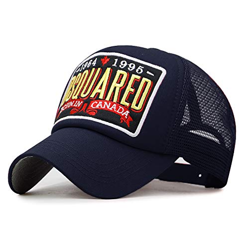 shunlidas Sombreros Deciracion Adornos Sombrero De Hombre con Lengüeta De Pato Sombrero De Sombrilla De Moda Gorra De Béisbol Molida, Ajustable De 56-59 Cm, Dsquared-Azul Tibetano
