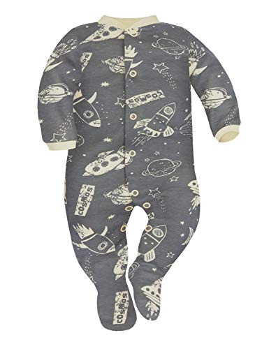 Sibinulo Nino Nina Pijama Bebé Pelele de Algodón Pack de 3 Autos Cosmos y Estrellas 74(6-9 Meses)