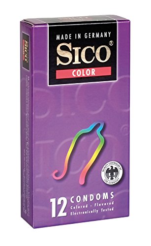 SICO Color condones - de color y con sabor - látex de caucho natural - embalado individualmente en una caja - 3 piezas - Made in Germany