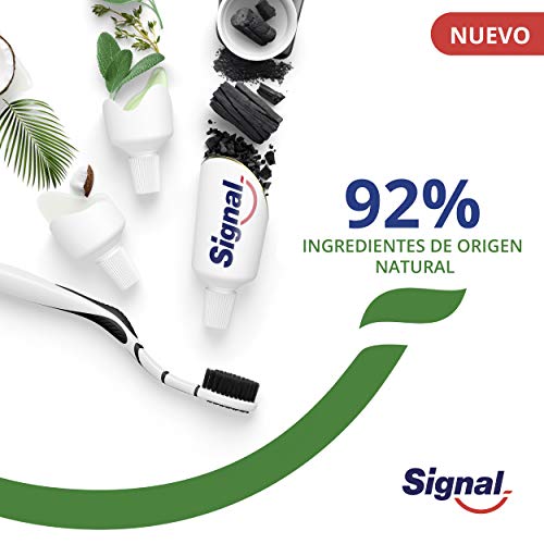 Signal Nature Elements - Pasta de Dientes Carbón Activado, 6 x 75 ml