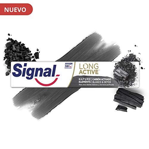 Signal Nature Elements - Pasta de Dientes Carbón Activado, 6 x 75 ml