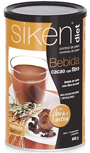 Siken Diet - Bebida de Cacao con Fibra. Bote de 400 g. 321 Kcal/100 g.