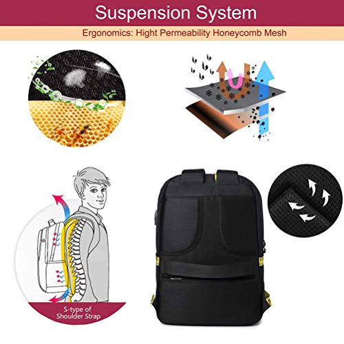 Silver Tulip College Shoulders Bags Bolsos de Libros Escolares para niños Girls Travel Canvas Backpack con Puerto USB (Negro Rosa)