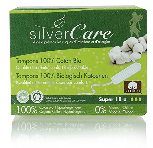 Silvercare - Sello sin aplicador, 100 % algodón orgánico.