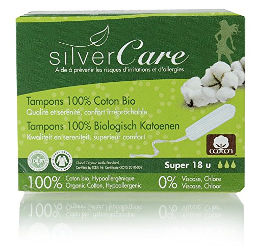 Silvercare - Sello sin aplicador, 100 % algodón orgánico.