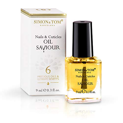 Simon & Tom – Aceite Reparador para Uñas y Cutículas, Remedio con Poder Antibacteriano, antiséptico y desinfectante con 6 Aceites Botánicos, Vegano, 9ML