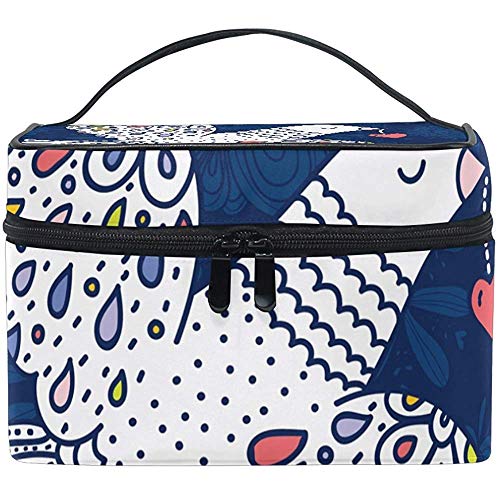 Simpatico piccione della pace Colomba Amore Modello Grande borsa cosmetica Supporto da viaggio Organizzatore Custodia per donna Borsa da toilette per ragazze, 23X17X16Cm