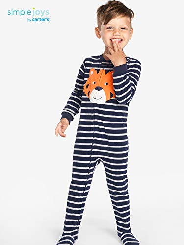 Simple Joys by Carter's Infant-and-Toddler-Pajama-Sets, Tiger/Polar Bear/Superhero, 24 Meses