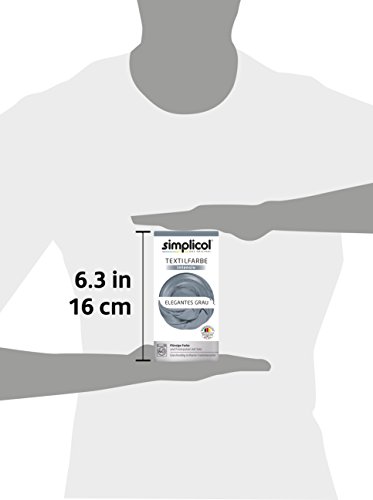 Simplicol Kit de Tinte Textile Dye Intensive Gris: Colorante para Teñir Ropa, Tejidos y Telas Lavadora, Contiene Fijador para Colorante Líquido, Anti Alérgeno, No Destiñe, Seguro para su Lavadora