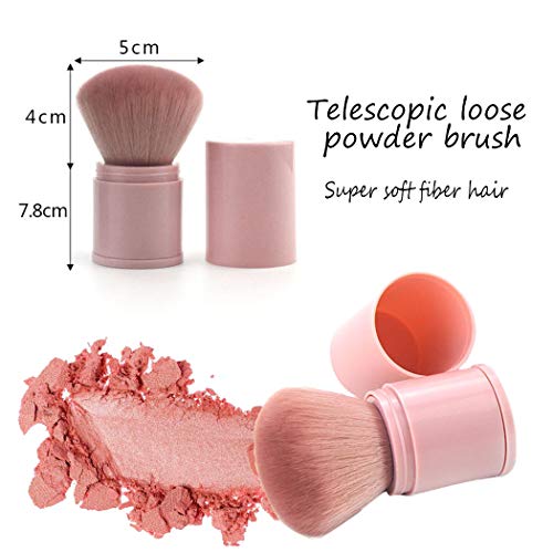 Simsly Kabuki Brocha para base de maquillaje para polvos minerales para base de maquillaje, colorete, pulido y maquillaje