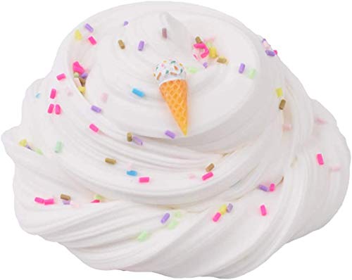 SIMUER Paquete de 3 Paquetes de Manteca de Limo y encantos, Limo de Nube perfumada, Limo de Fruta de Lichi, Limo de piruleta, Limo de Caramelo Azul y Limo de Helado Blanco