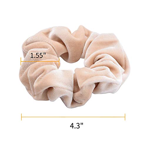 Sinwind 20pcs Scrunchies Terciopelo elástico pelo bandas Lazos para el cabello Terciopelo Elásticos para el cabello Scrunchies Scrunchie para niña o para mujer Accesorios para el cabello (multicolor)