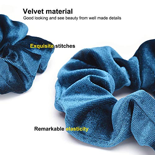 Sinwind 20pcs Scrunchies Terciopelo elástico pelo bandas Lazos para el cabello Terciopelo Elásticos para el cabello Scrunchies Scrunchie para niña o para mujer Accesorios para el cabello (multicolor)