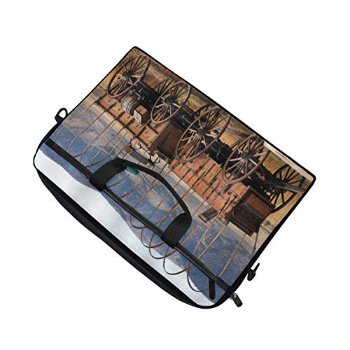 SIONOLY 15-15.4 Inch Estuche para Laptop,Granero Rueda de Carro de maestern Historical Transportation Prairie,Nueva computadora portátil Messenger Satchel Maletín Bolsas de Hombro de Trabajo 15-15.4"