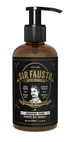 Sir Fausto Champú Anti Caspa Tratamiento Magistral 250ml, Contiene Extracto de Cebolla Colorada, Romero, Abedul, Alatea.