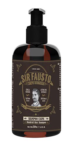 Sir Fausto Champú Anti Caspa Tratamiento Magistral 250ml, Contiene Extracto de Cebolla Colorada, Romero, Abedul, Alatea.