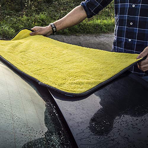 Sisbrill Toalla Bicolor Ultrasuave de Secado - Para Pintura del Coche y Moto - 80x50