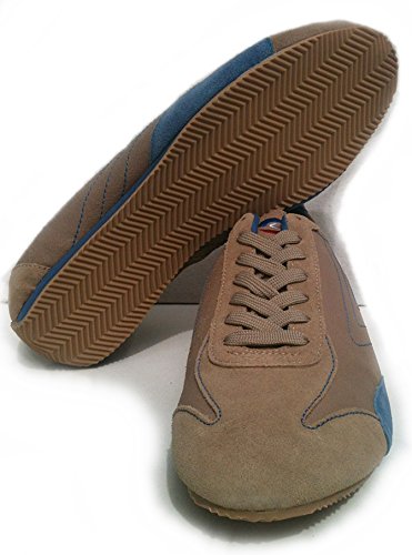 Sisley - Zapatillas para deportes de interior de Piel para hombre 35,36,38,40,42,43,44,45, color Beige, talla 37 EU