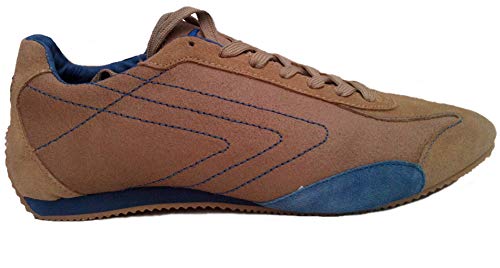 Sisley - Zapatillas para deportes de interior de Piel para hombre 35,36,38,40,42,43,44,45, color Beige, talla 37 EU
