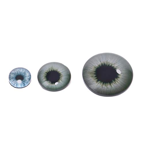 Siwetg 20 Unids Glass Doll Eyes Animal DIY Crafts Eyeballs para Dinosaur Eye Accesorios Joyería Fabricación Hecha A Mano 8mm / 12mm / 18mm