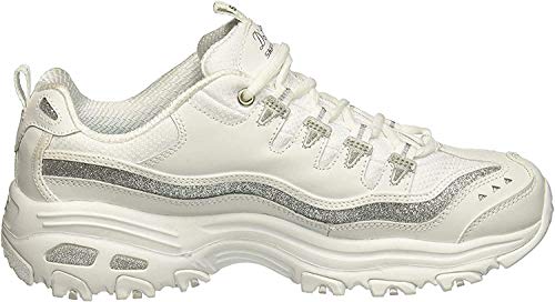 Skechers 11923, Zapatillas para Mujer, Blanco (Silver/Blanco), 38 EU