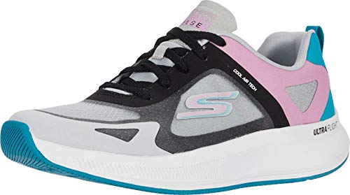Skechers GO Run Pulse, Zapatillas para Mujer, Blanco Blanco Textil Multi Trim Wmlt, 39 EU