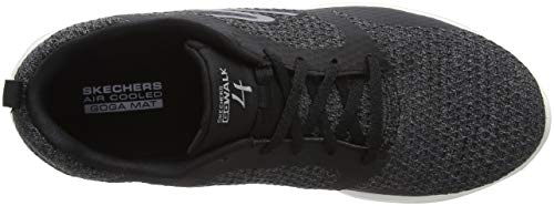 Skechers Go Walk 4-Desire, Zapatillas para Mujer, Negro (Black Purple Bkpr), 38 EU