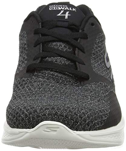 Skechers Go Walk 4-Desire, Zapatillas para Mujer, Negro (Black Purple Bkpr), 38 EU
