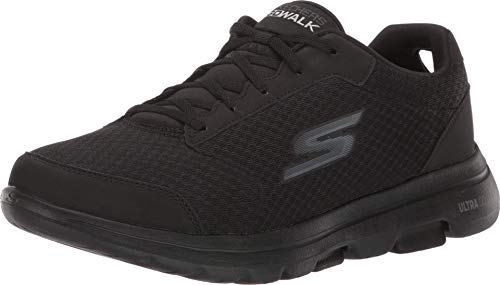 Skechers Men's Go Walk 5 Qualify Trainers, Black (Black Textile/Synthetic/Black Trim Bbk), 7 UK (41 EU)