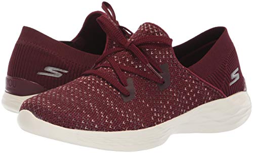Skechers You-Prominence, Zapatillas sin Cordones para Mujer, Rojo (Burgundy Burgundy), 37 EU