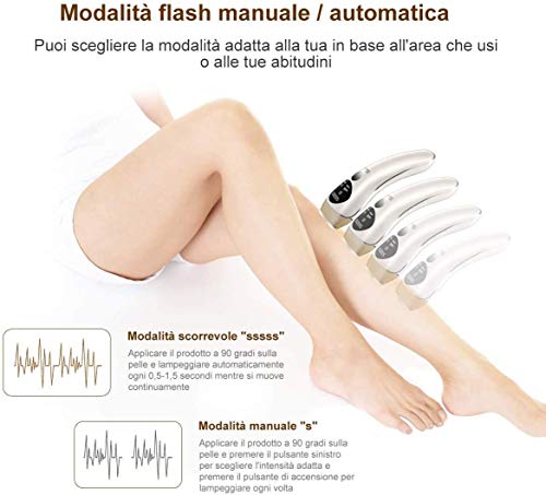 SKEY Depiladora de luz pulsada - 2 Modos IPL Depiladora Laser de 999,999 Pulsaciones, Pantalla LED, la Depilación Permanente del Vello Visible para Hombres y Mujeres, para Cuerpo y Cara