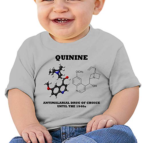 Skilltory Quinine Antimalarial Drug of Choice Until 1940s Baby T-Shirt Unisex Baby's Climbing Clothes Bodysuits Romper Short Sleeved Light Onesies Gray 12m