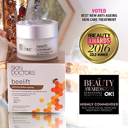 Skin Doctors Beelift | Cuidado antienvejecimiento | Veneno de abeja | Miel de manuka y jalea real | Estimula la producción de colágeno | Sin parabenos | 50 ml
