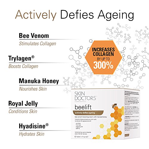 Skin Doctors Beelift | Cuidado antienvejecimiento | Veneno de abeja | Miel de manuka y jalea real | Estimula la producción de colágeno | Sin parabenos | 50 ml
