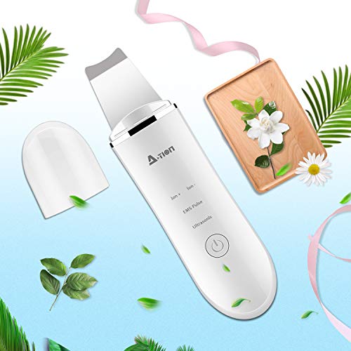 Skin Scrubber Depurador Ultrasónico Facial, 2NLF Limpiador Ultrasónico Facial 4 In 1 Electric Blackhead Remover para Puntos Negros y Espinillas, Masajeador Facial, USB Charge