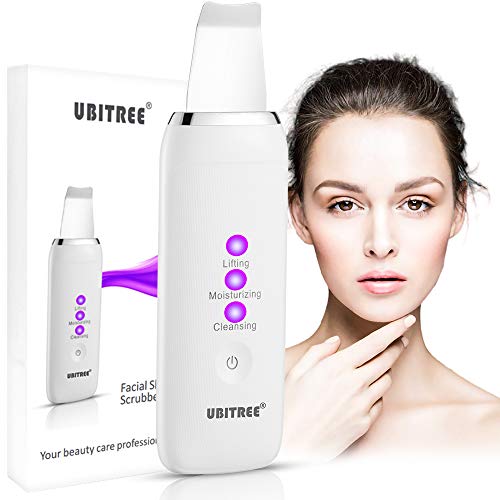 Skin Scrubber - Ubitree Peeling Ultrasónico Facial Removedor de Acné Limpiador de Poros, Lifting Dispositivo de Belleza Facial Para Limpieza Facial y Cuidado Facial