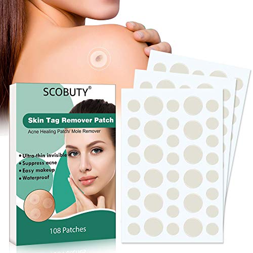 Skin Tag Remover Patch，Mole Removal Patches，Parche Para Acné y Granos，Cubra y OLculte Etiquetas de piel, Parches de Tratamiento de Etiquetas de Piel