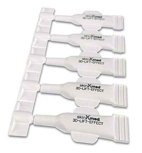 SkinXmed ampollas faciales efecto 3D Lifting inmediato | Rellenador intensivo anti-arrugas cara, ojos, cuello, escote | Crema acción flash 2 min | Suaviza poros | Pullulan, goma de acacia 10 monodosis