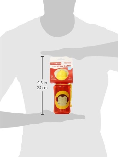 Skip Hop Zoo Monkey - Botella con pajita de recambio