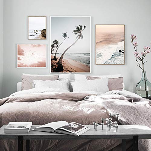 Sky Coastal Sunrise Natural Scenery Wall Poster Canvas Art Print Paintings Navia Pintura decorativa 50x70cm