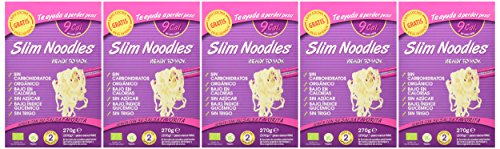 Slim Pasta Noodles Harina Orgánica de Konjac, 5 Paquetes de 270 gr - Total: 1350 gr