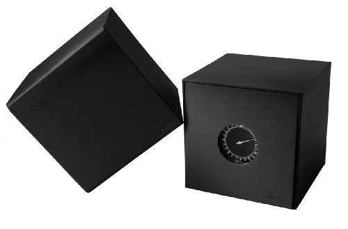 Slow Jo 03 - Reloj suizo unisex de 24 horas negro, con correa metálica