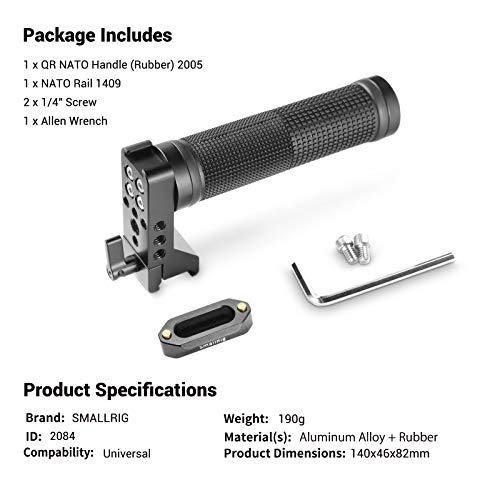 SMALLRIG Camera Top Handle con NATO Rail para la Plataforma de la cámara de Video - 2084